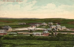 A painting showing the Barracks at Bodmin