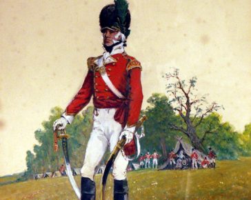 A painting of an officer of the 32nd regiment