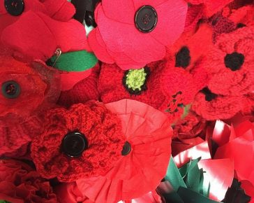 Handmade Poppies at Cornwall's Regimental Museum Fun Palaces Event 2017