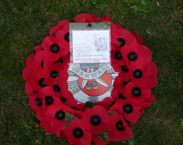 Harry Patch's Wreath at Tyne Cot Memorial in 2017