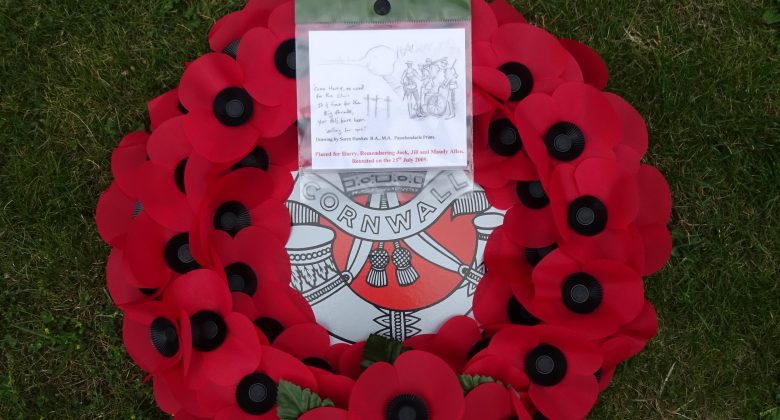 Harry Patch's Wreath at Tyne Cot Memorial in 2017