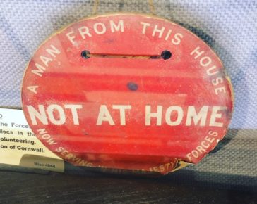 Not At Home sign, WW1, Propaganda