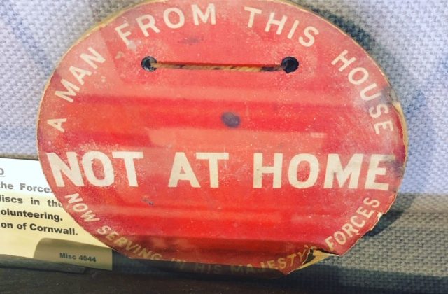 Not At Home sign, WW1, Propaganda