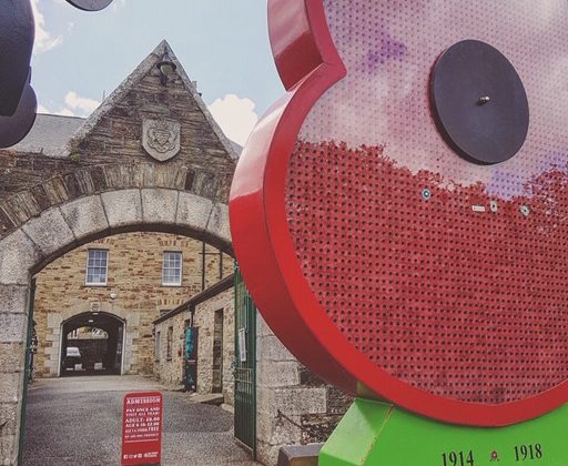 Poppy of Honour at Bodmin Keep, WW1 WW2, On the weekend we remember D Day, 75 Years