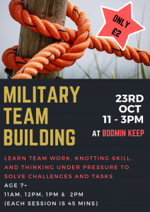 Military Team Building, Family workshop, Spanner Manley, Bodmin Keep, half Term, Bodmin