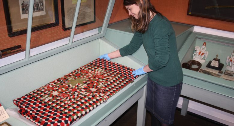 Lucknow Quilt on display at Bodmin Keep