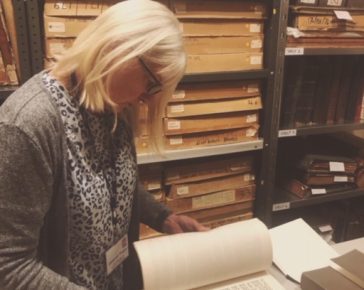 Deb Vosper, Researcher at Bodmin Keep, Pictured in the Archive