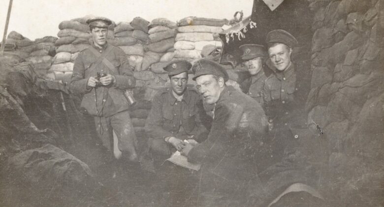 Soldiers in the Trenches of WWI